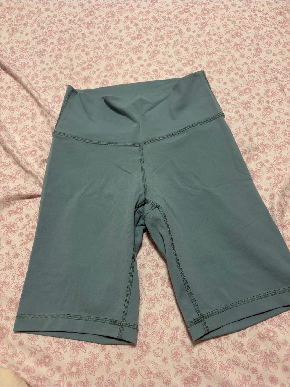 TNA Teal High-Rise Bike Shorts
